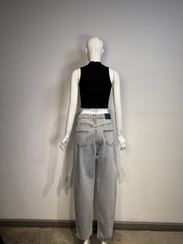 Jeans Rectos con Estrellas en Rodillas