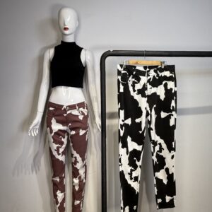 Pantalones Jeans Estampado Vaca