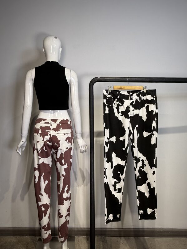 Pantalones Jeans Estampado Vaca