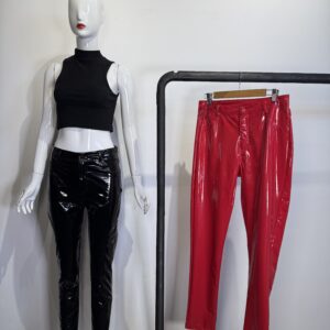 Pantalones Efecto Piel Brillo