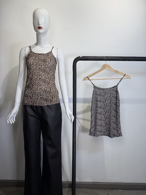 Top de Tirantes Fino con Estampado Animal Print